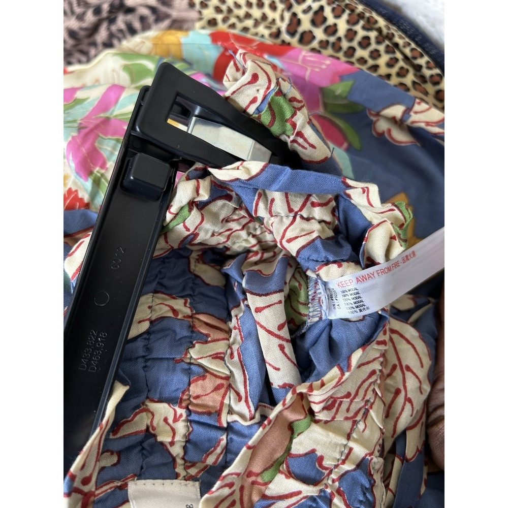 NEW Anthropologie Leilani Floral Wide Leg Pants Blue Boho Vibrant Trouser Sz M - Picture 7 of 7
